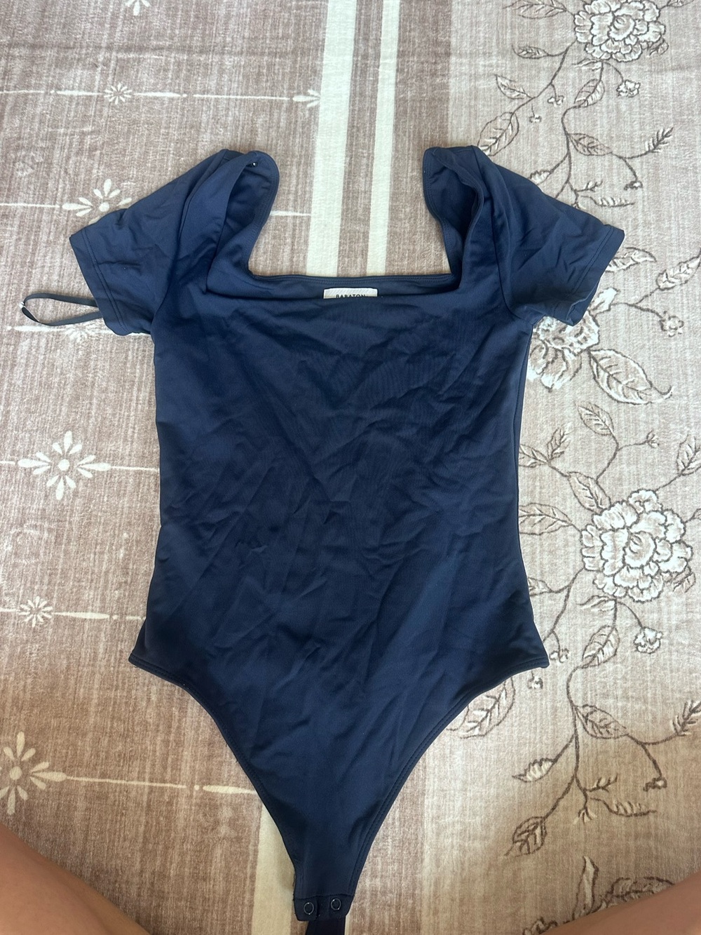 Babaton Navy Square Neck One-Piece Bodysuit - Picture 2 of 3